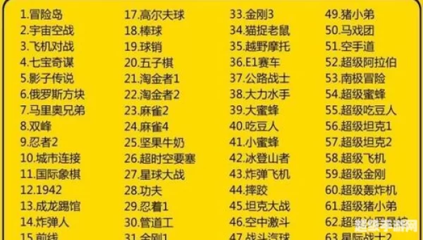 小霸王游戏列表