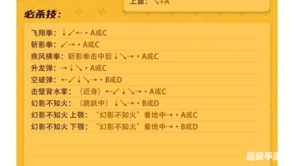 拳皇1.7出招表