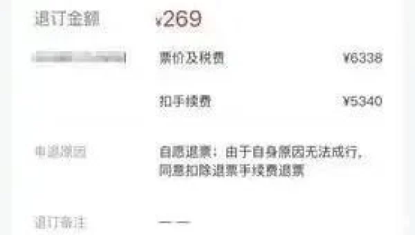 网上退票扣多少钱
